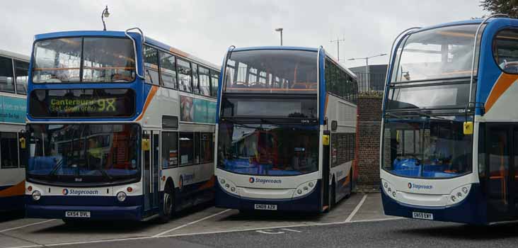 Stagecoach East Kent ADL Trident ALX400 18168 and Scania N230UD Enviro400 15476 & 15549